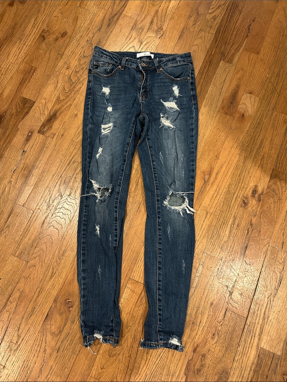 KanCan Dark Blue Distressed Skinny Jeans